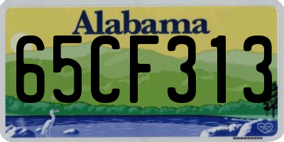 AL license plate 65CF313