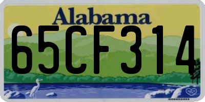 AL license plate 65CF314
