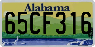AL license plate 65CF316