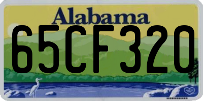 AL license plate 65CF320