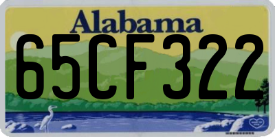 AL license plate 65CF322