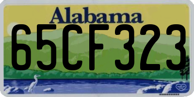 AL license plate 65CF323
