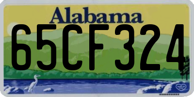 AL license plate 65CF324