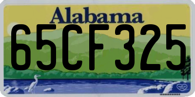 AL license plate 65CF325