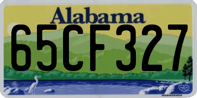 AL license plate 65CF327