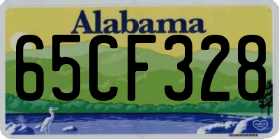 AL license plate 65CF328