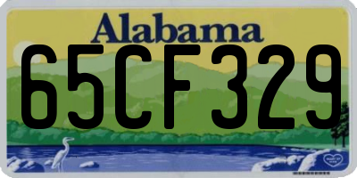 AL license plate 65CF329