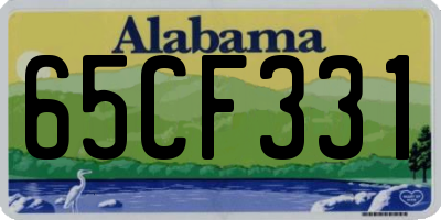 AL license plate 65CF331