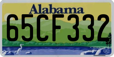 AL license plate 65CF332