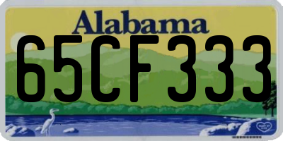 AL license plate 65CF333
