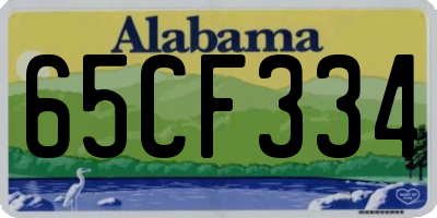 AL license plate 65CF334