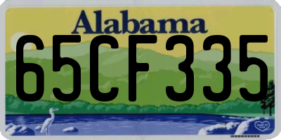 AL license plate 65CF335