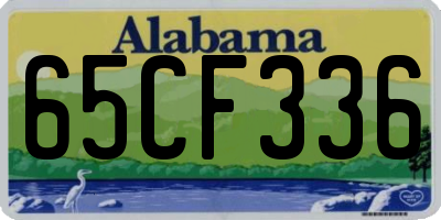 AL license plate 65CF336