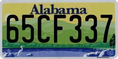 AL license plate 65CF337