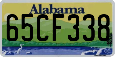 AL license plate 65CF338