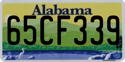 AL license plate 65CF339