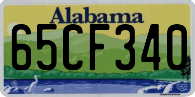 AL license plate 65CF340