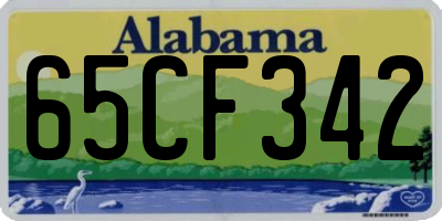 AL license plate 65CF342