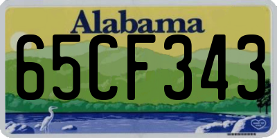 AL license plate 65CF343
