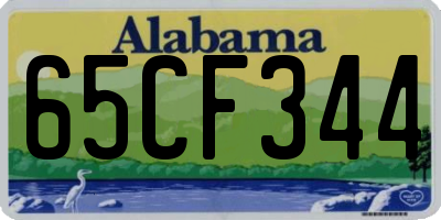 AL license plate 65CF344