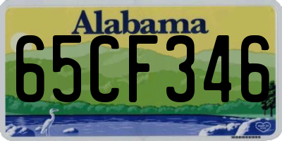 AL license plate 65CF346