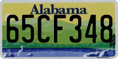 AL license plate 65CF348