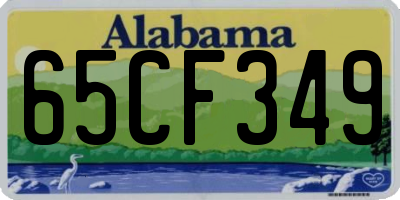 AL license plate 65CF349
