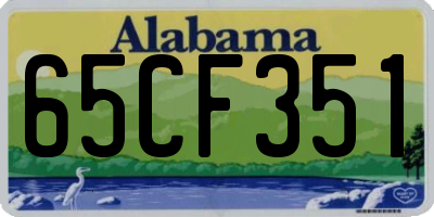 AL license plate 65CF351