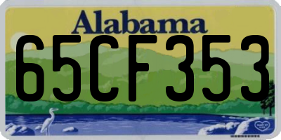 AL license plate 65CF353
