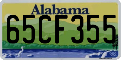 AL license plate 65CF355