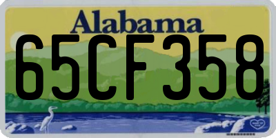 AL license plate 65CF358