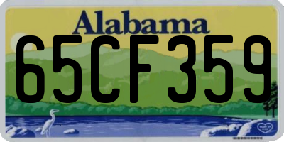 AL license plate 65CF359