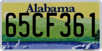 AL license plate 65CF361