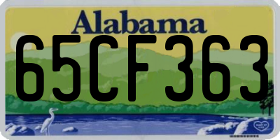 AL license plate 65CF363