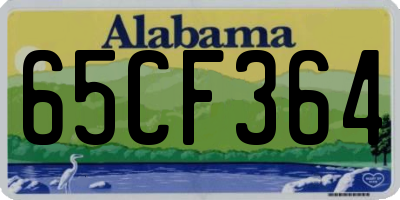 AL license plate 65CF364