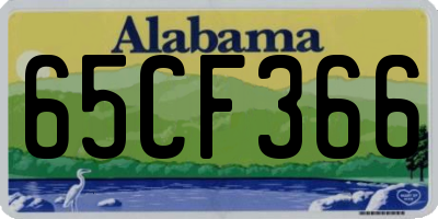 AL license plate 65CF366