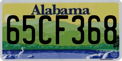 AL license plate 65CF368