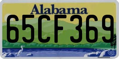 AL license plate 65CF369