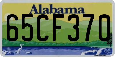 AL license plate 65CF370