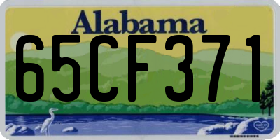 AL license plate 65CF371