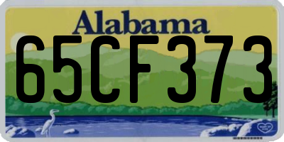 AL license plate 65CF373