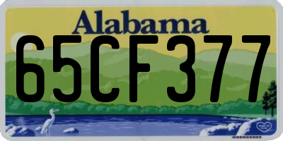 AL license plate 65CF377