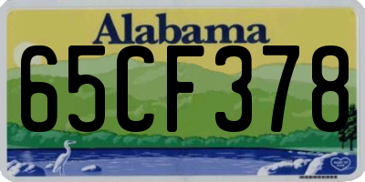 AL license plate 65CF378