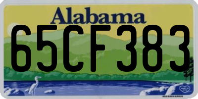 AL license plate 65CF383