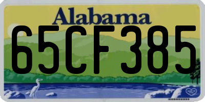 AL license plate 65CF385
