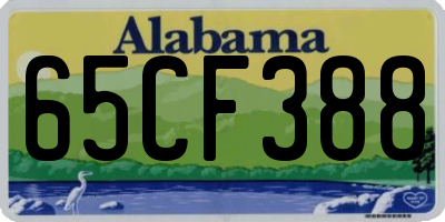 AL license plate 65CF388
