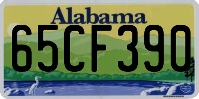 AL license plate 65CF390
