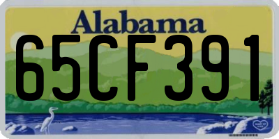 AL license plate 65CF391