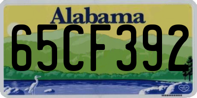 AL license plate 65CF392