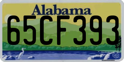 AL license plate 65CF393